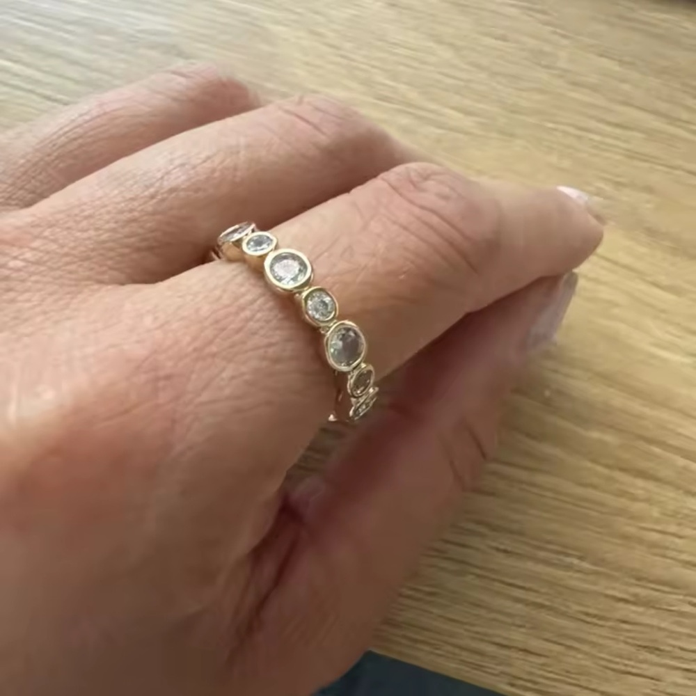 Celeste Gold Bezel Diamond Ring - Picture 10 of 12